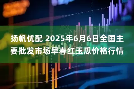 扬帆优配 2025年6月6日全国主要批发市场早春红玉瓜价格行情